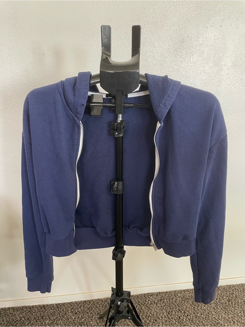 Navy Zip Hoodie